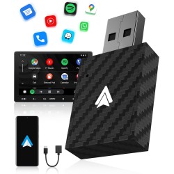 WityEye Adaptador CarPlay Inalámbrico, Bluetooth V5.3 Conexión Estable, 5.8GHz WiFi Rápida, USB C/A, Convierte Coches Desde 2016