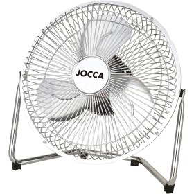 Jocca - Industrial Floor Fan, 25W, Quiet, Desktop Recliner, 2 Speed, Compact| Fan 3 Metal Blades| With Handle, Simple Use,