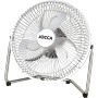 Jocca - Industrial Floor Fan, 25W, Quiet, Desktop Recliner, 2 Speed, Compact| Fan 3 Metal Blades| With Handle, Simple Use,