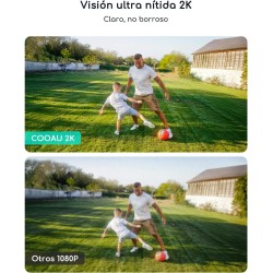 COOAU Camara Vigilancia WiFi Exterior Solar,con Panel Solar sin Cables，360°PTZ Camara de Seguridad para Domicilio，Visión