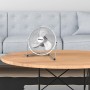Jocca - Industrial Floor Fan, 25W, Quiet, Desktop Recliner, 2 Speed, Compact| Fan 3 Metal Blades| With Handle, Simple Use,