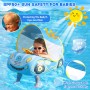 Flotador Bebe con Sombrilla Ninonly Flotador de Piscina para Niños de Protección Solar UPF50+ Extraíble Flotador Bebe Inflable