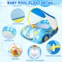 Flotador Bebe con Sombrilla Ninonly Flotador de Piscina para Niños de Protección Solar UPF50+ Extraíble Flotador Bebe Inflable