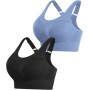 Litherday Sujetador Deportivo Mujer Alto Impacto sin Aros con Almohadillas Extraíbles Bra Deportivo Push Up para Yoga Running