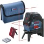 Bosch Professional Nivel láser GCL 2-15 (láser rojo, interior, con puntos de plomada, alcance: 15 m, 3 pilas AA, soporte