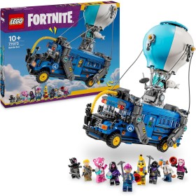 LEGO Fortnite Autobús de Batalla Juguete de Construcción y Globo Aerostático, 9 Minifiguras Coleccionables de Personajes del