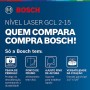 Bosch Professional Nivel láser GCL 2-15 (láser rojo, interior, con puntos de plomada, alcance: 15 m, 3 pilas AA, soporte