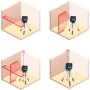Bosch Professional Nivel láser GCL 2-15 (láser rojo, interior, con puntos de plomada, alcance: 15 m, 3 pilas AA, soporte