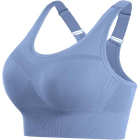 Litherday Sujetador Deportivo Mujer Alto Impacto sin Aros con Almohadillas Extraíbles Bra Deportivo Push Up para Yoga Running