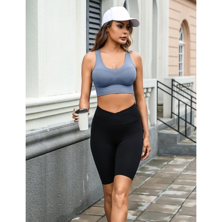 Litherday Sujetador Deportivo Mujer Alto Impacto sin Aros con Almohadillas Extraíbles Bra Deportivo Push Up para Yoga Running