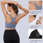 Litherday Sujetador Deportivo Mujer Alto Impacto sin Aros con Almohadillas Extraíbles Bra Deportivo Push Up para Yoga Running