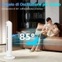 Aigostar Tower Fan, 3 Speeds, Quiet, 85° Oscillation, 82 cm High, Compact Design, Easy Installation, Low Consumption 45W, White,