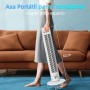 Aigostar Tower Fan, 3 Speeds, Quiet, 85° Oscillation, 82 cm High, Compact Design, Easy Installation, Low Consumption 45W, White,