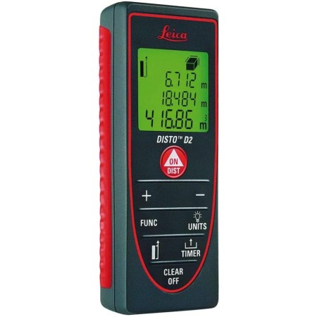 Leica DISTO D2: Medidor láser de distancia multifuncional con Bluetooth (se conecta a aplicaciones) para mediciones de