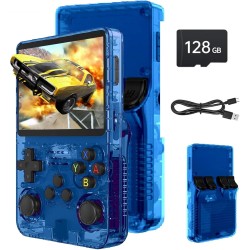 Febotak R36S - Consola de Juegos portátil Retro, Pantalla IPS de 3,5 Pulgadas, 128 GB de Memoria, más de 40.000 Juegos, basada