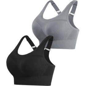 Litherday Sujetador Deportivo Mujer Alto Impacto sin Aros con Almohadillas Extraíbles Bra Deportivo Push Up para Yoga Running