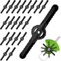 eupdd 100 Piezas Cuchilla desbrozadora de plástico: 14cm Cuchilla Desbrozadora, Cuchillas de Plástico para Desbrozadora,