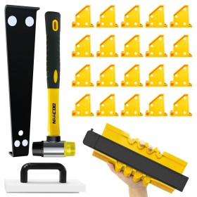 Herramientas para pisos laminados, kit de instalación de pisos, herramientas profesionales para vinilo: bloque golpeteo con