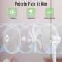 Aigostar - Standing Fan with 7 Blades, 60 W, Diameter 41 cm, Quiet Standing Fan Oscillating 75°, 3 Speeds and Adjustable Height