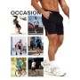 Pantalones de Running para Hombre Pantalones Cortos Deportivos de Verano con Bolsillo con Cremallera Pantalones de Entrenamiento