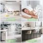 Aigostar - Standing Fan with 7 Blades, 60 W, Diameter 41 cm, Quiet Standing Fan Oscillating 75°, 3 Speeds and Adjustable Height