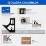Zenakio Escuadra Carpintero 12-EN-1 - Kit Completo Escuadras Metalicas Carpintero (set de 2) - Escuadra Metalica 185mm +