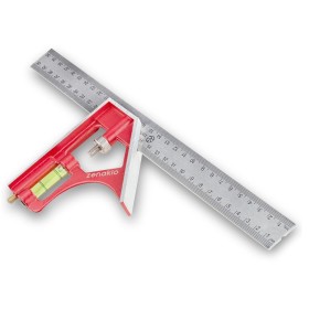Zenakio Escuadra Metalica Carpintero 30 cm - Medición y Marcado Preciso - Escuadra Rapida de Angulo de Acero Inoxidable -