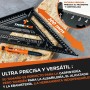 THORVALD 5 en 1 Escuadra Carpintero 300 mm + Lápiz de Obra – Multifunción: Trusquin/Transportador/Corte de Viga/Escuadra de