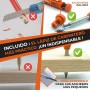 THORVALD 5 en 1 Escuadra Carpintero 300 mm + Lápiz de Obra – Multifunción: Trusquin/Transportador/Corte de Viga/Escuadra de