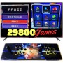 Arcade Machine Console with 28000 Retro Games and 3D Games with Color Changing LEDs and Sound System and Oval Joysticks