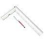 Xpieoyrm Escuadra Carpintero 300 mm, Metalicas Carpintero con Nivel de Burbuja, Escuadra Precision aleación de aluminio Regla