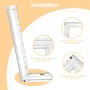 Xpieoyrm Escuadra Carpintero 300 mm, Metalicas Carpintero con Nivel de Burbuja, Escuadra Precision aleación de aluminio Regla