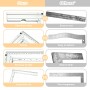 Xpieoyrm Escuadra Carpintero 300 mm, Metalicas Carpintero con Nivel de Burbuja, Escuadra Precision aleación de aluminio Regla
