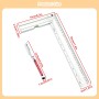 Xpieoyrm Escuadra Carpintero 300 mm, Metalicas Carpintero con Nivel de Burbuja, Escuadra Precision aleación de aluminio Regla