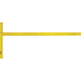 STANLEY Escuadra de Corte en T, longitud 71cm, Marcas Fáciles de Leer, Hoja Ancha de 5cm, Corte de hasta 1,21m, Mantiene