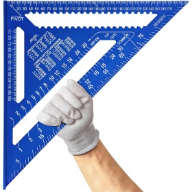 Senbaler Carpintero Metalicas, 12 pulgadas Aleación de Aluminio Regla Triangular, Adecuado para Diseño Decorativo, Medición de