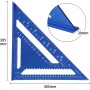 Senbaler Carpintero Metalicas, 12 pulgadas Aleación de Aluminio Regla Triangular, Adecuado para Diseño Decorativo, Medición de