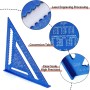 Senbaler Carpintero Metalicas, 12 pulgadas Aleación de Aluminio Regla Triangular, Adecuado para Diseño Decorativo, Medición de