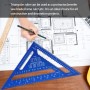 Senbaler Carpintero Metalicas, 12 pulgadas Aleación de Aluminio Regla Triangular, Adecuado para Diseño Decorativo, Medición de