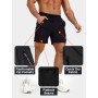 Pantalones de Running para Hombre Pantalones Cortos Deportivos de Verano con Bolsillo con Cremallera Pantalones de Entrenamiento