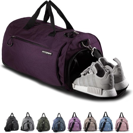 Fitgriff® Bolsa Deporte V1 Mujer y Hombre - Bolso de Gimnasio con Compartimento para Zapatos y Humeda, para Viaje, Entrenamiento