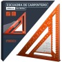 Presch Escuadra Carpintero 180mm - Calibre para brocas inteligente para diámetros precisos - Aluminio fresado de alta precisión