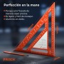 Presch Escuadra Carpintero 180mm - Calibre para brocas inteligente para diámetros precisos - Aluminio fresado de alta precisión