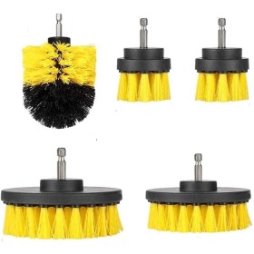 Taladro Cepillo Eléctrico - 5 Pieces Multipurpose Juego de Cepillo Limpieza Hogar Brochas para Limpiar Paredes Multifuncionales