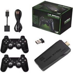 Retro Game Console M8 Black with Over 10000 Games, Easy to Install, Two Controls to Play with Your Friends, Compatible with