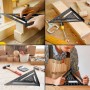 AivaToba Escuadra Carpintero 12 Pulgadas Escuadras Metalicas Carpintero Escuadra Rapida Multifuncional Triangular Aluminio