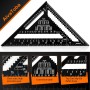 AivaToba Escuadra Carpintero 12 Pulgadas Escuadras Metalicas Carpintero Escuadra Rapida Multifuncional Triangular Aluminio