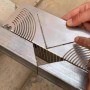 Herramienta de marcado de ángulo y arco de precisión, tubo cuadrado y regla de 90° de acero inoxidable, plantilla cuadrada