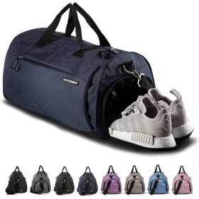 Fitgriff® Bolsa Deporte V1 Mujer y Hombre - Bolso de Gimnasio con Compartimento para Zapatos y Humeda, para Viaje, Entrenamiento