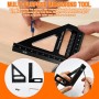 HEKOBAG Escuadra de Carpintero 3D, Transportador Cuadrado para Carpintería,Herramientas de Medición Manual de 45 y 90 Grados,
